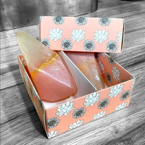 Luxury bath geode pink champagne soap set - Picture 2 of 5